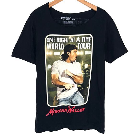Morgan Wallen One Night At A Time World Tour T-Shirt Size Medium *Altered* - Picture 1 of 9